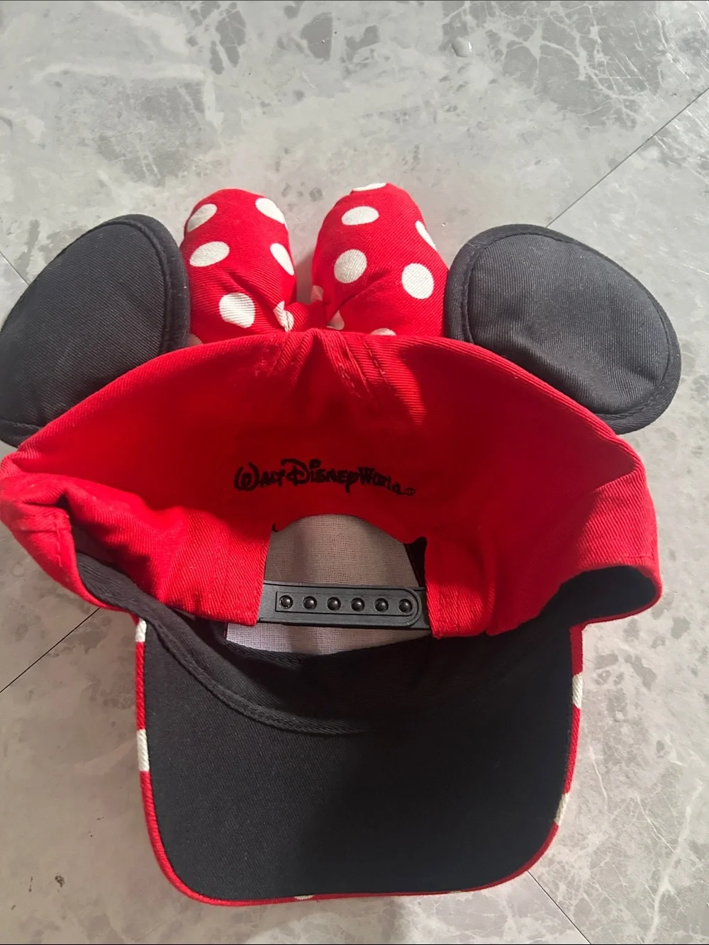 Disney Minnie Mouse Red and Black Polka Dot Kids Hat